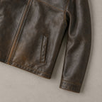 Veste femme imitation cuir marron vintage 5