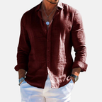 Rivaclo | Men's casual button-up shirt – linen style