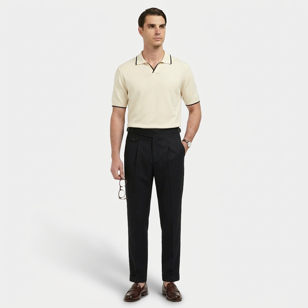 Rivaclo | Pantalon à pinces traditionnel pour homme