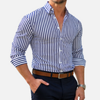 Rivaclo | Men's Fitted Striped Shirt – Long Sleeves