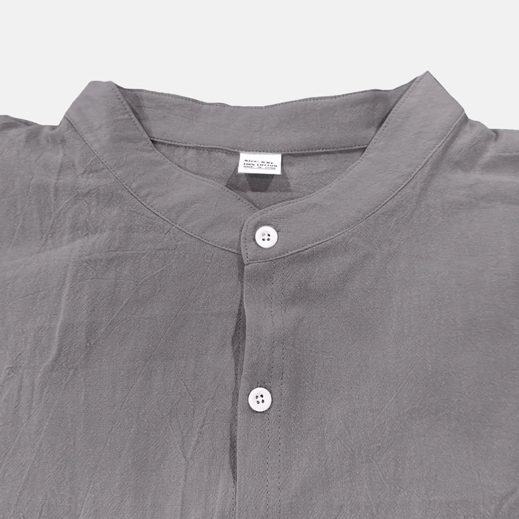 Rivaclo | Men's fitted shirt – mandarin collar long sleeves
