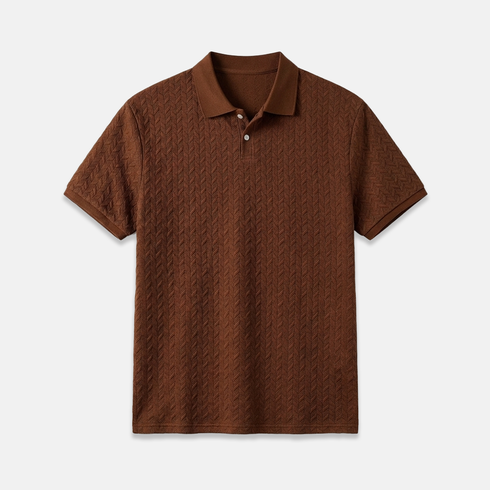 Rivaclo | Men's buttoned collar polo – short sleeves classic fit
