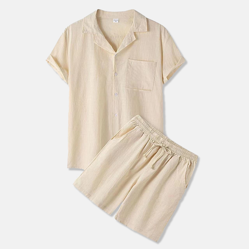 Rivaclo | Men's two-piece set – short sleeve shirt and shorts