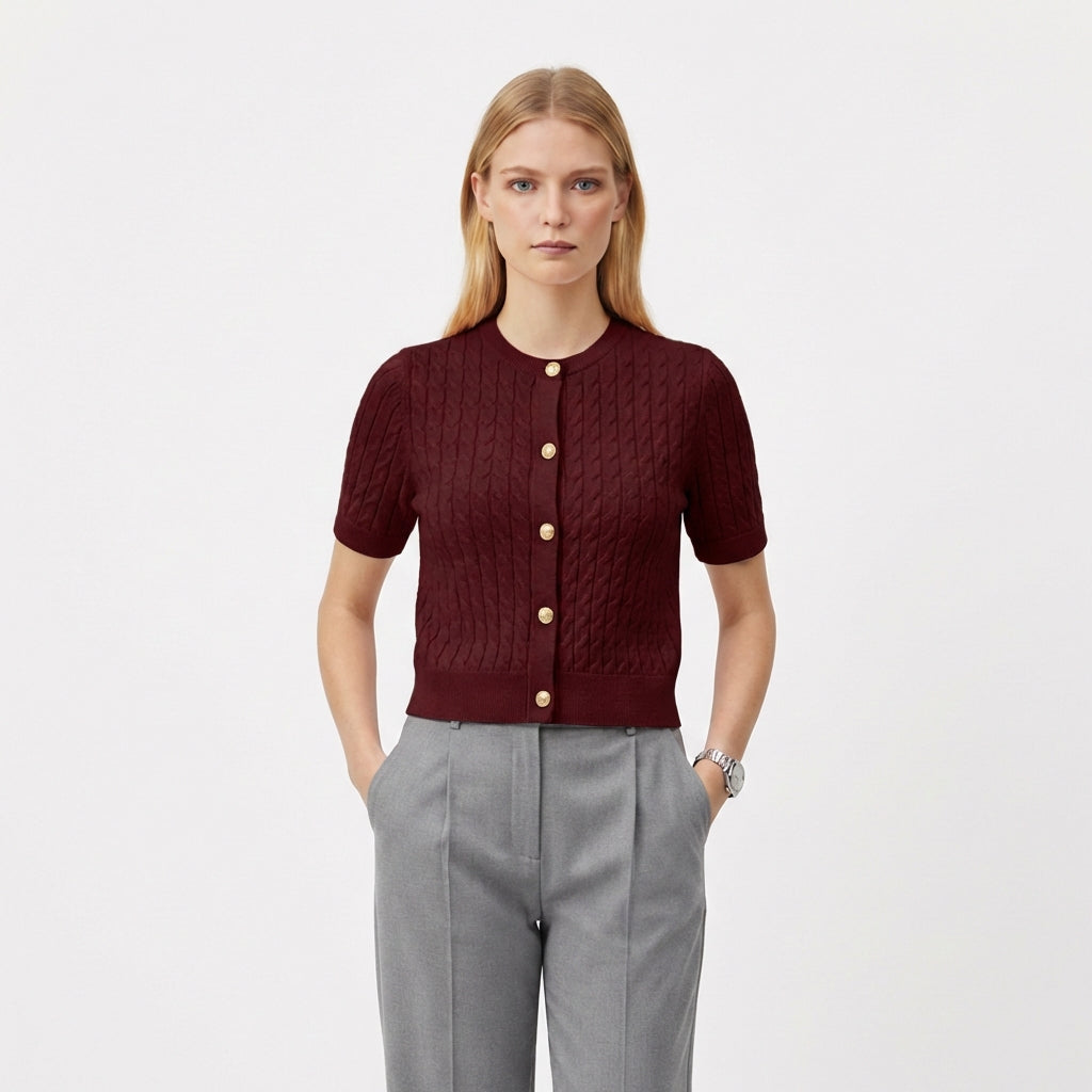 Rivaclo | Women's button cardigan – Clean layered style