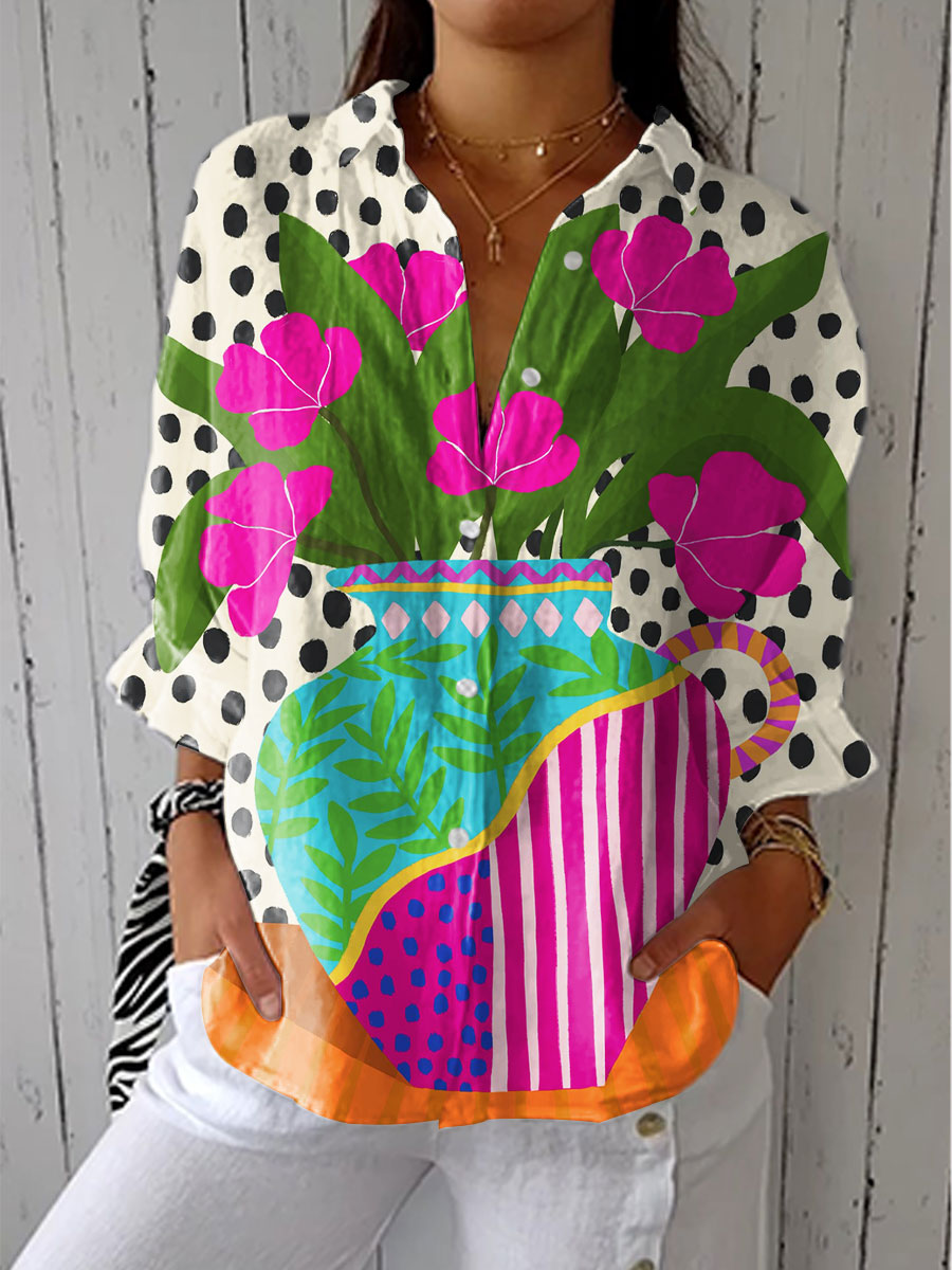 Lucie | Blouse Graphique Fleurie