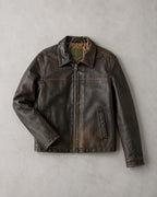 Veste femme imitation cuir marron vintage 4