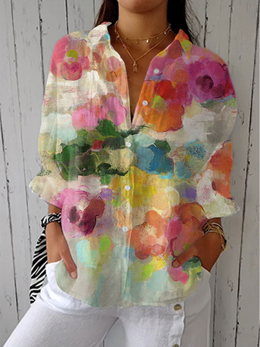 Geneviève | Blouse Fleurie Aquarelle