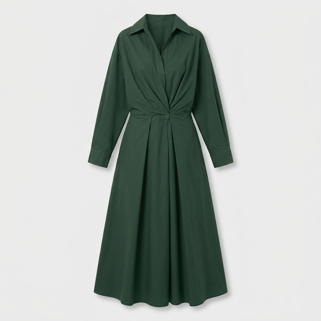 Rivaclo | Femme Robe Maxi à Col V – Motif à Pois