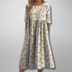 Solène | Robe Midi Fleurie Décontractée