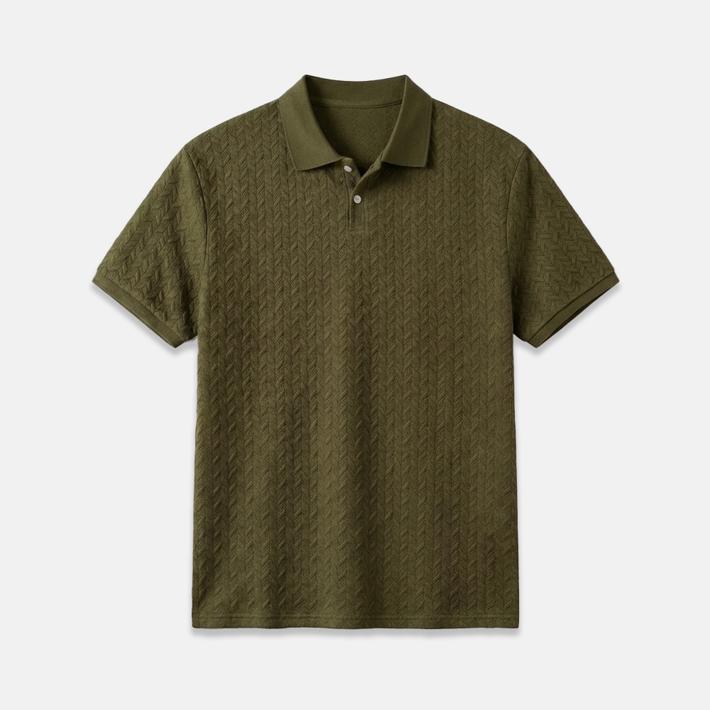 Rivaclo | Men's buttoned collar polo – short sleeves classic fit
