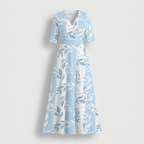 Rivaclo | Femme Robe Maxi à Col V – Imprimée