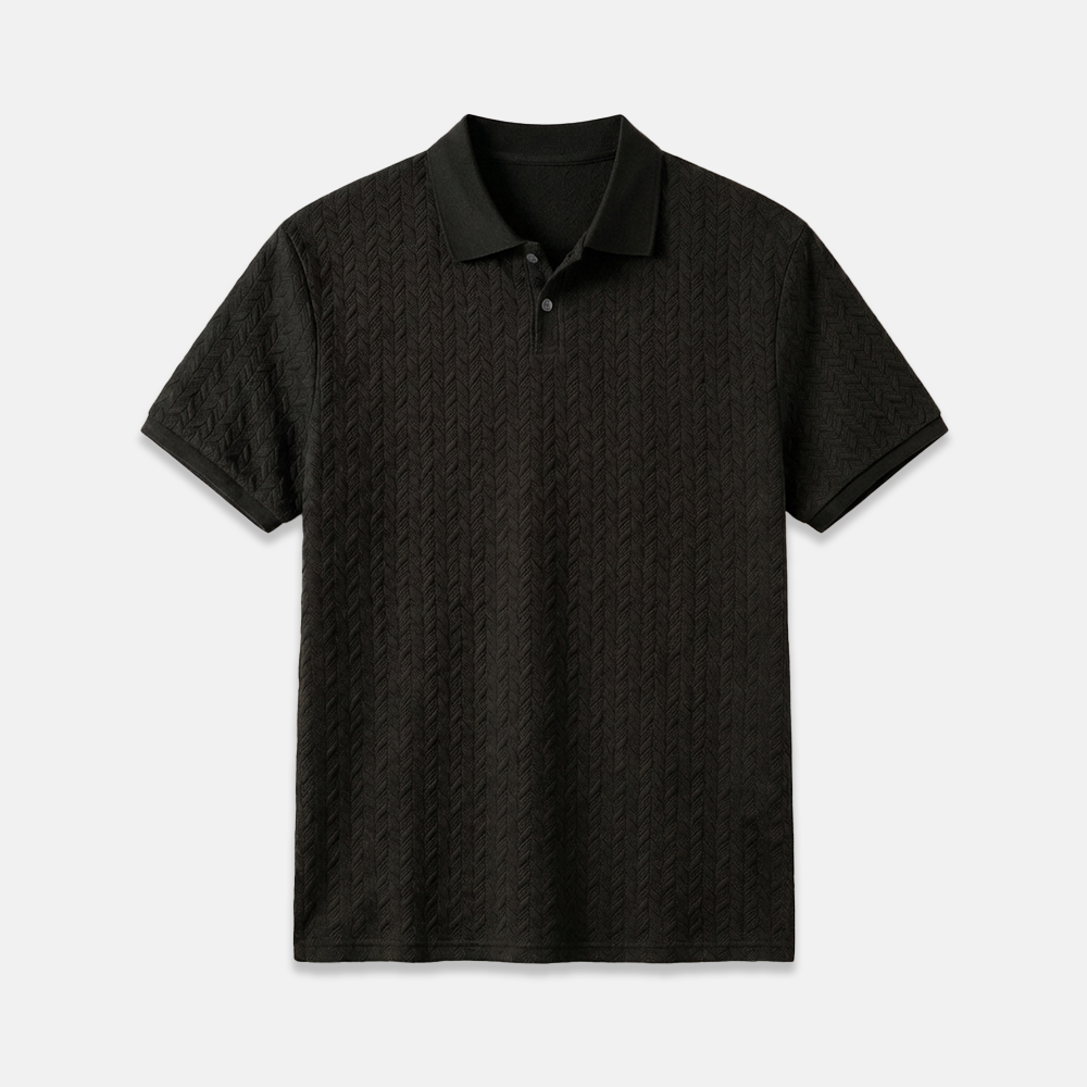 Rivaclo | Men's buttoned collar polo – short sleeves classic fit