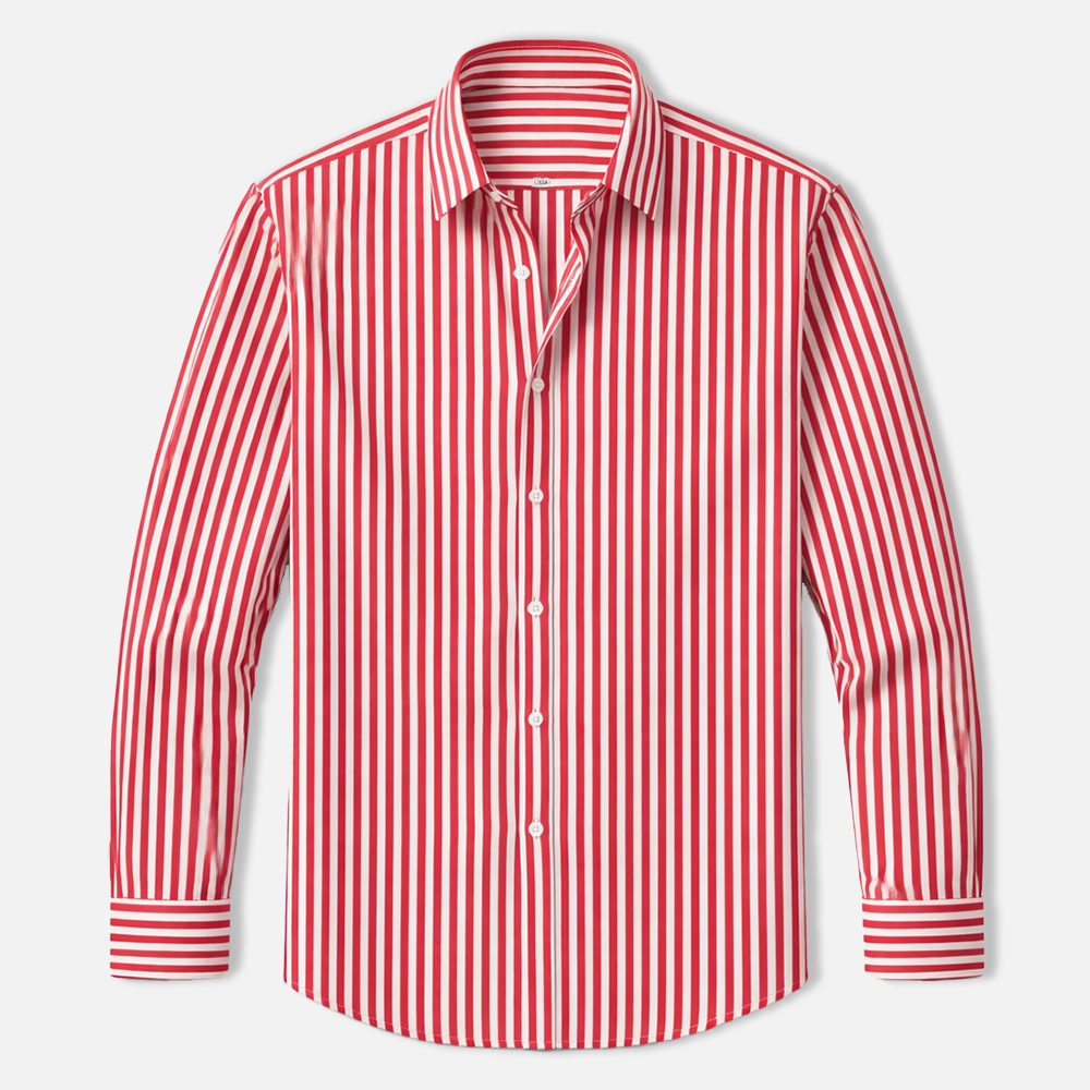 Rivaclo | Homme chemise rayée coupe ajustée – manches longues
