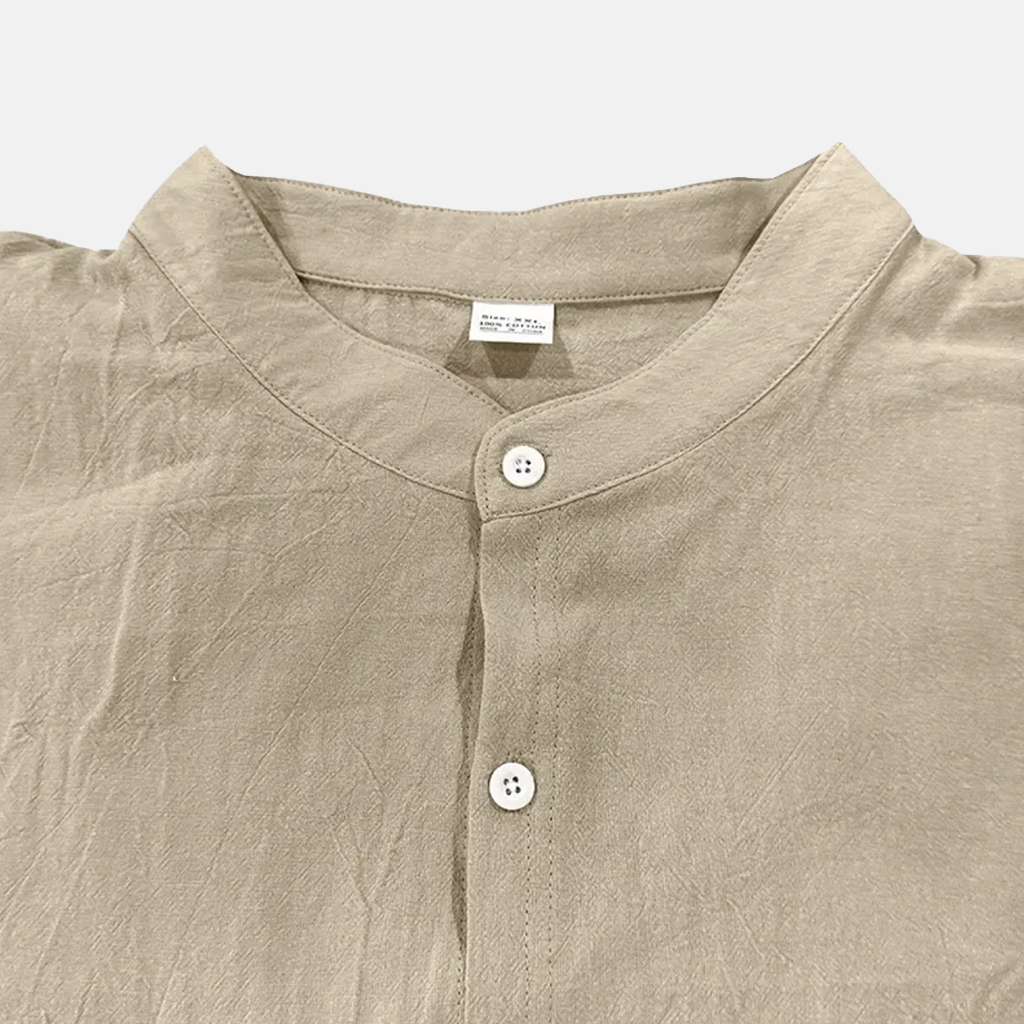 Rivaclo | Men's fitted shirt – mandarin collar long sleeves