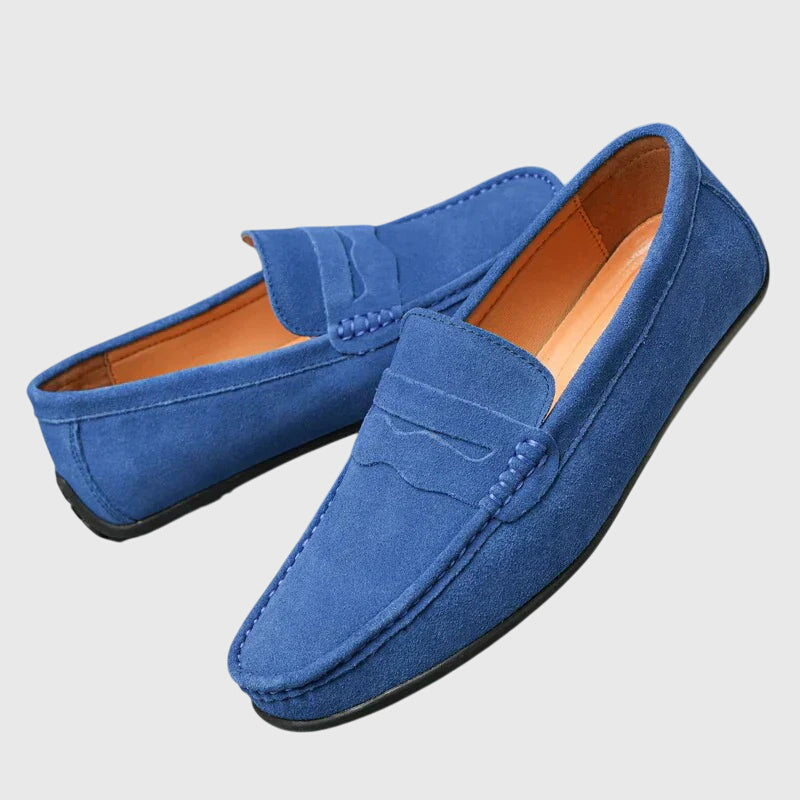Mocassins femme orthopédiques semelle souple — Bleu aqua