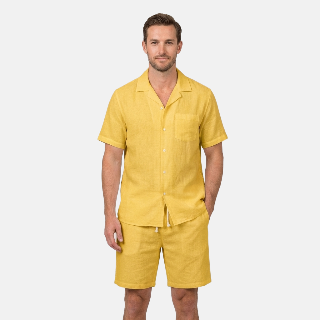 Rivaclo | Men's two-piece set – short sleeve shirt and shorts