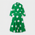Rivaclo | Femme Robe Maxi à Col V – Motif à Pois