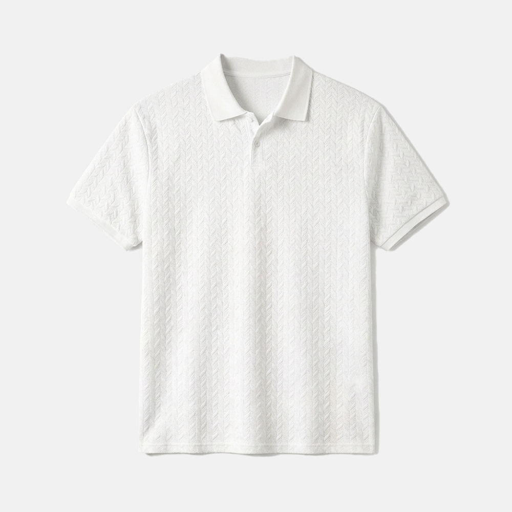 Rivaclo | Men's buttoned collar polo – short sleeves classic fit
