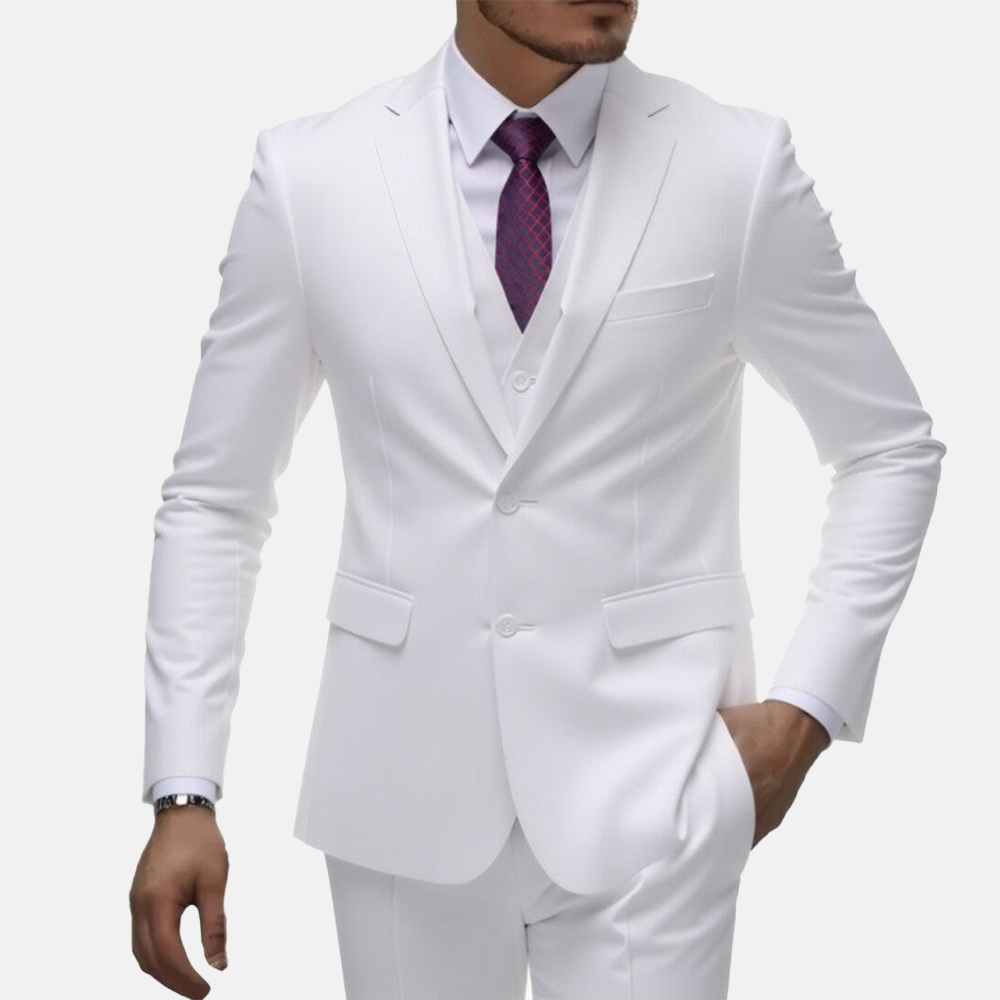 Rivaclo | Homme Costume Trois Pièces Ajusté – Tenue Classique
