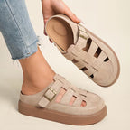 Baskets femme coupe orthopédique souple, semelle amortissante pour la marche