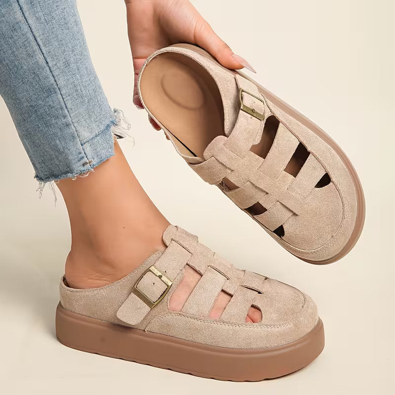 Baskets femme coupe orthopédique souple, semelle amortissante pour la marche