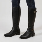 Rivaclo | Bottes d'Équitation Femme en Cuir – Tige Haute Classique