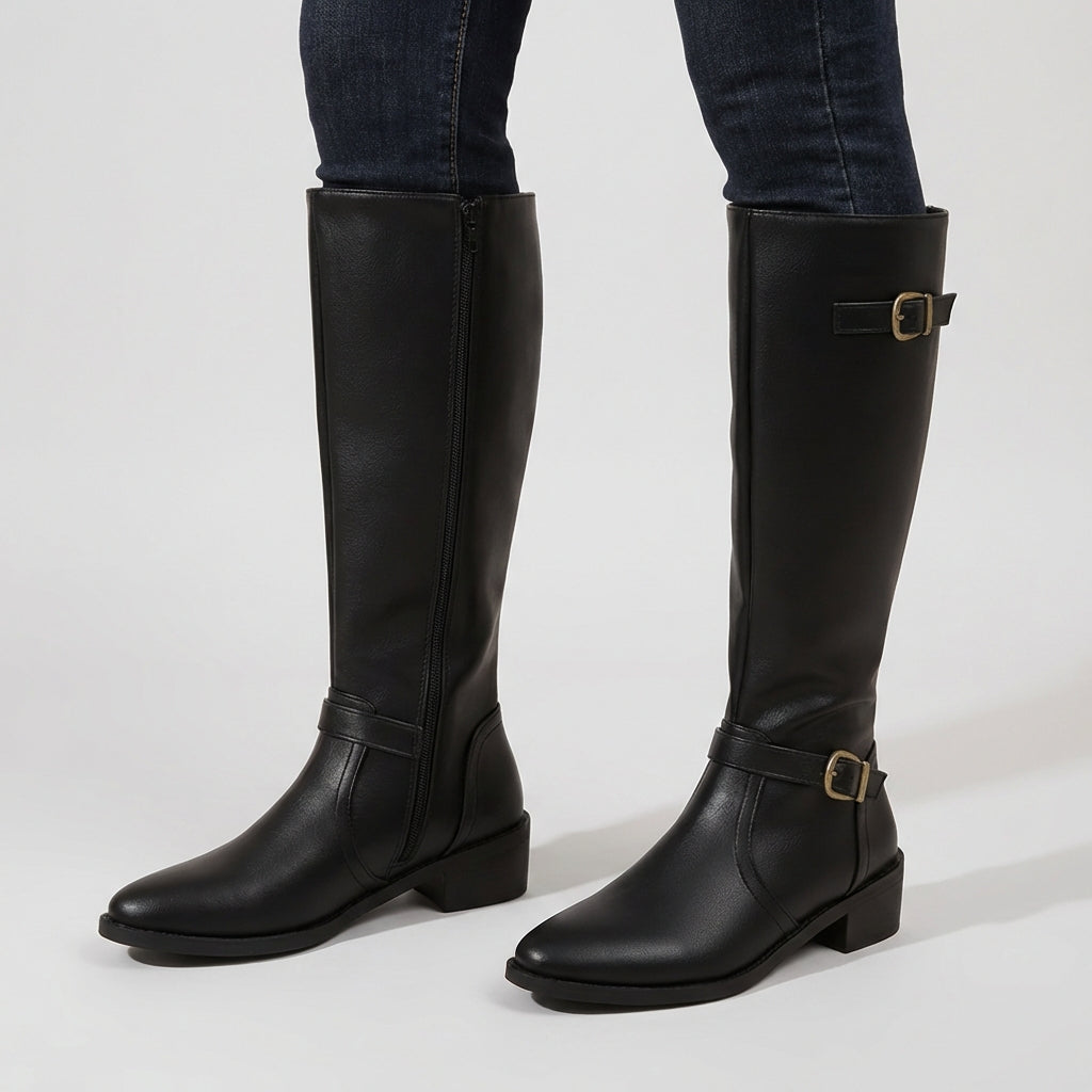 Rivaclo | Bottes d'Équitation Femme en Cuir – Tige Haute Classique