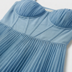 Rivaclo | Femme Robe Maxi Plissée – Bretelles Spaghetti
