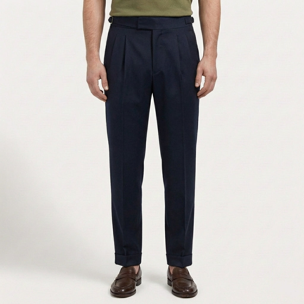 Rivaclo | Pantalon italien classique à pinces pour homme