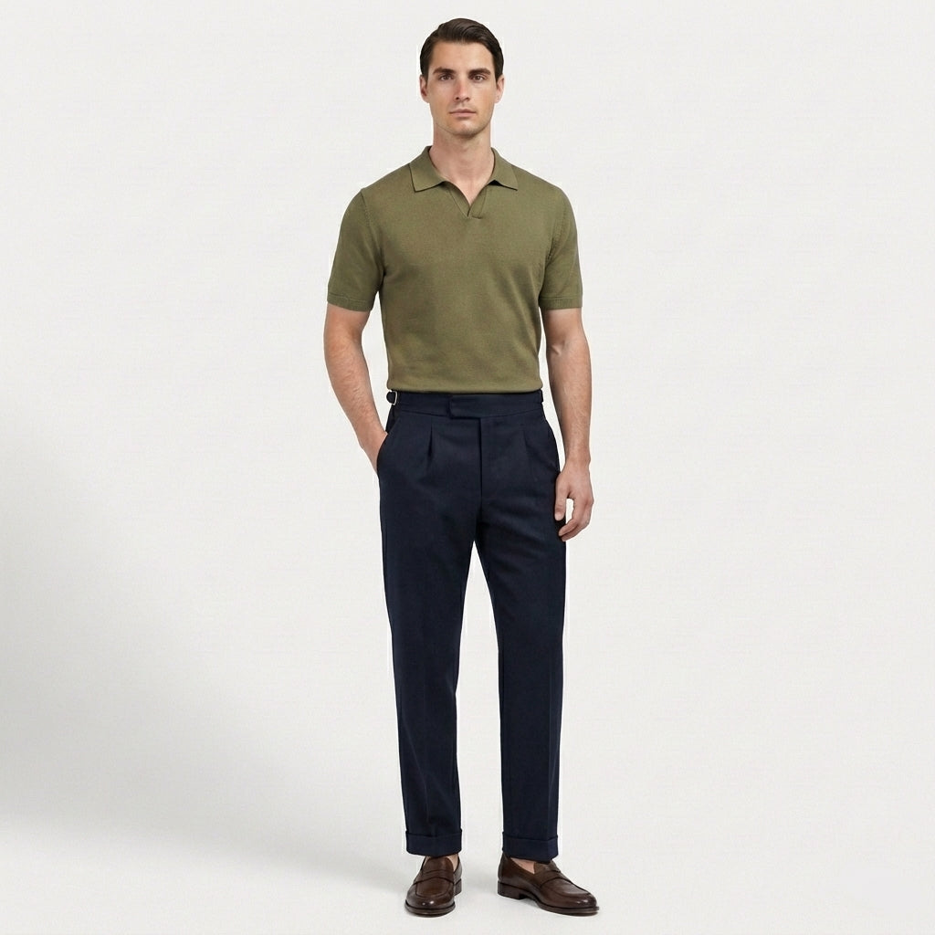 Rivaclo | Pantalon italien classique à pinces pour homme