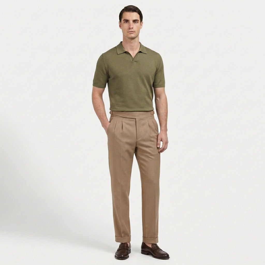 Rivaclo | Pantalon italien classique à pinces pour homme