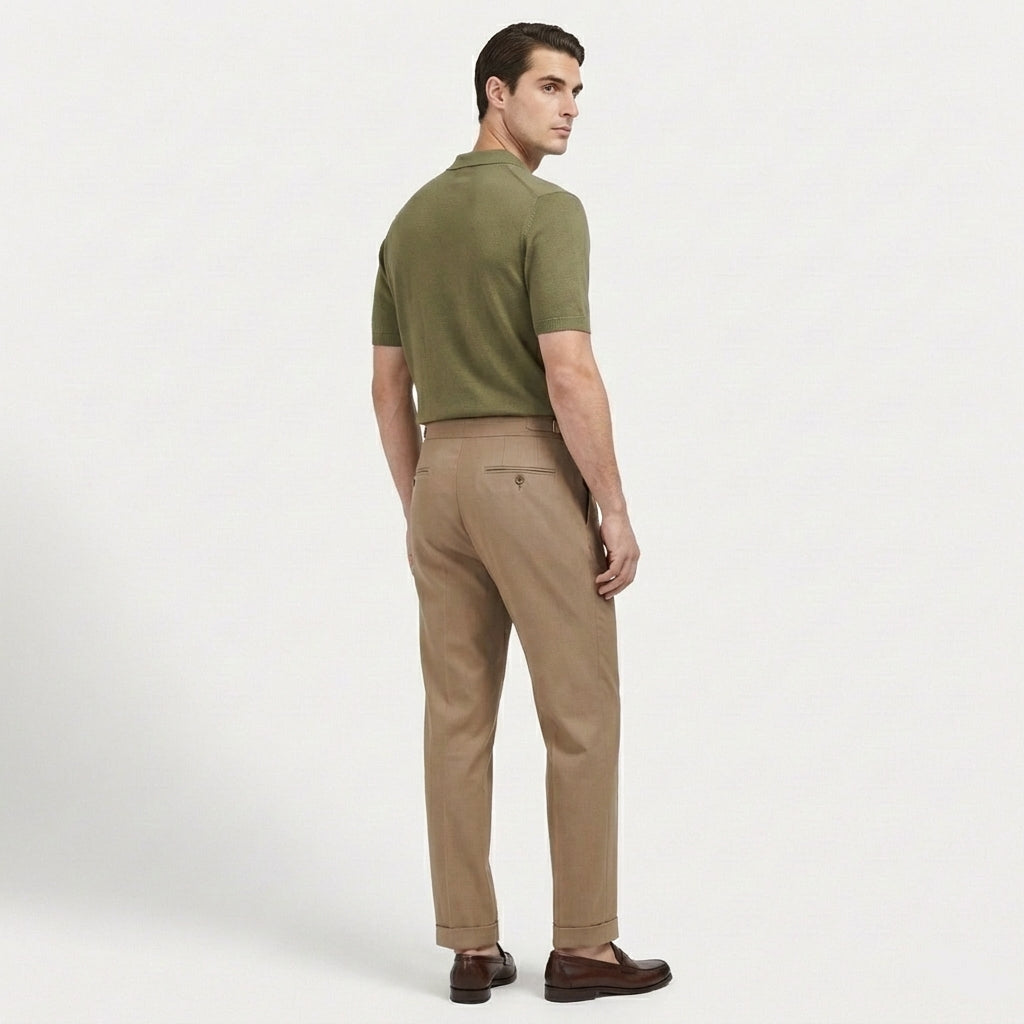 Rivaclo | Pantalon italien classique à pinces pour homme