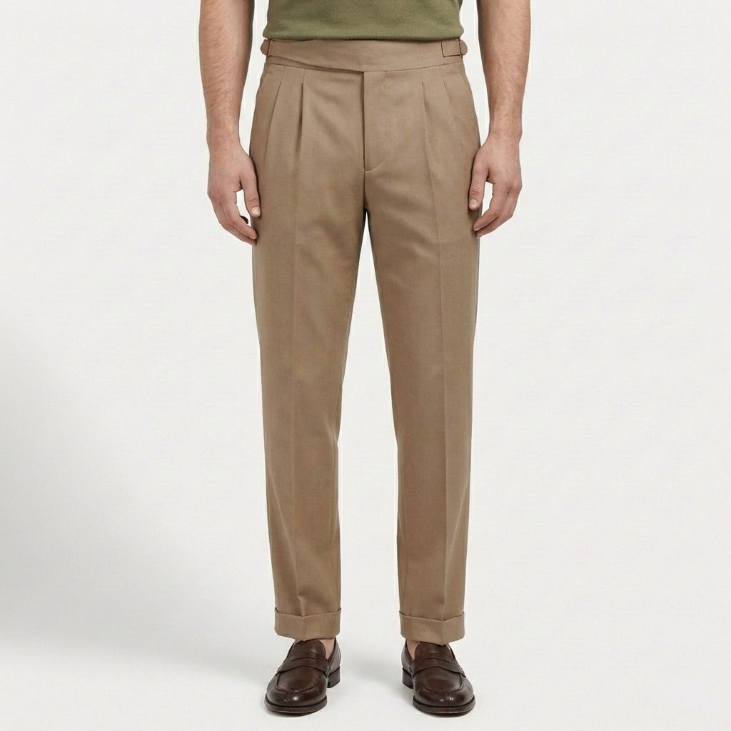 Rivaclo | Pantalon italien classique à pinces pour homme