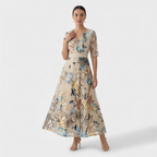 Rivaclo | Femme Robe Maxi à Col V – Imprimée