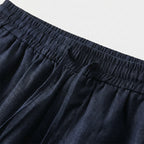 Rivaclo | Homme Ensemble Chemise Manches Longues et Pantalon – Taille Élastique Blanc Bleu