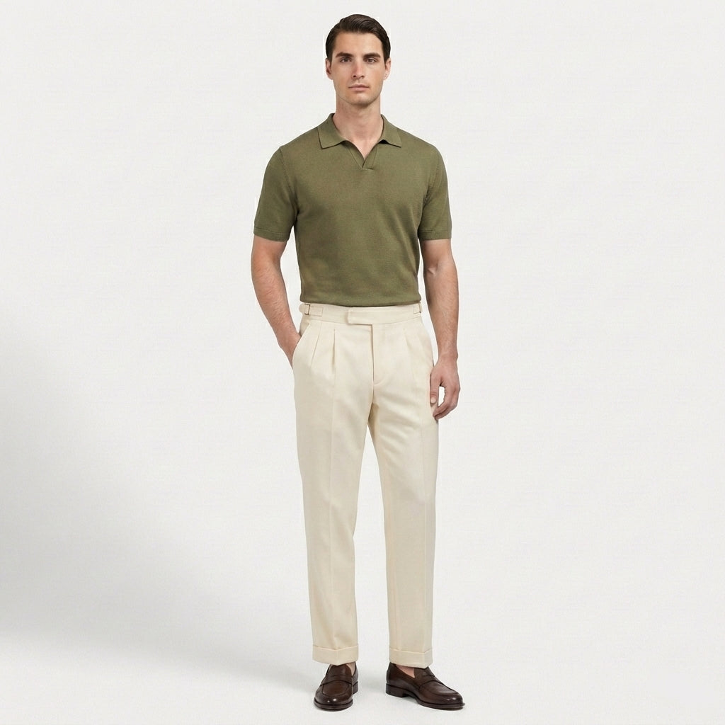 Rivaclo | Pantalon italien classique à pinces pour homme