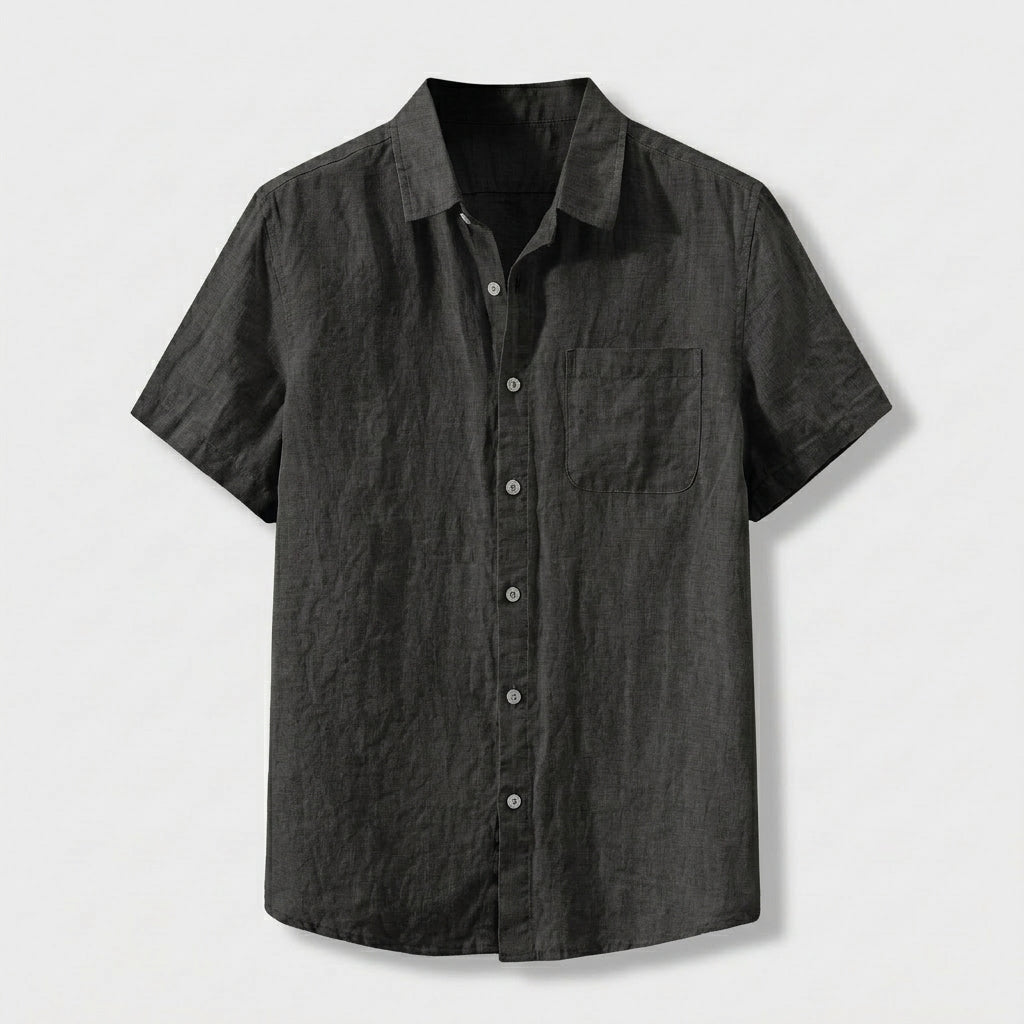 Rivaclo | Men's Short Sleeve Shirt and Shorts Set – Summer Black