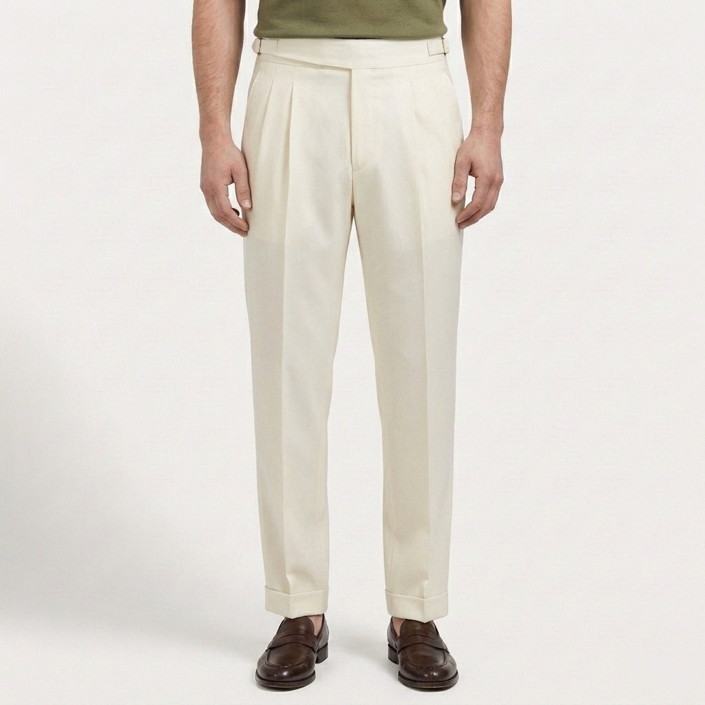 Rivaclo | Pantalon italien classique à pinces pour homme