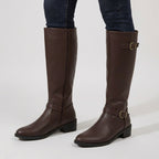Rivaclo | Bottes d'Équitation Femme en Cuir – Tige Haute Classique