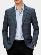 Veste homme à carreaux col à revers ville