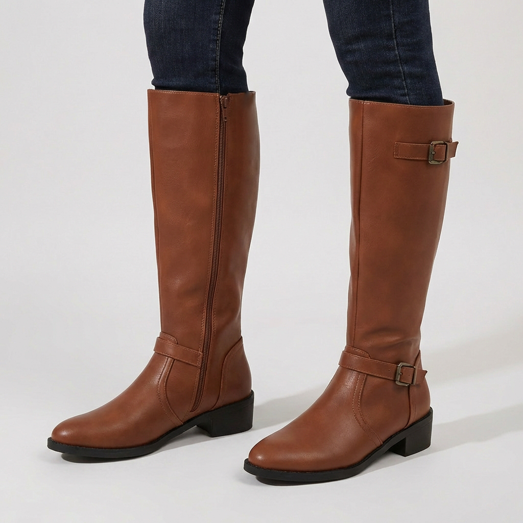 Rivaclo | Bottes d'Équitation Femme en Cuir – Tige Haute Classique