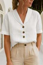 Diane | Blouse Blanche Boutonnée