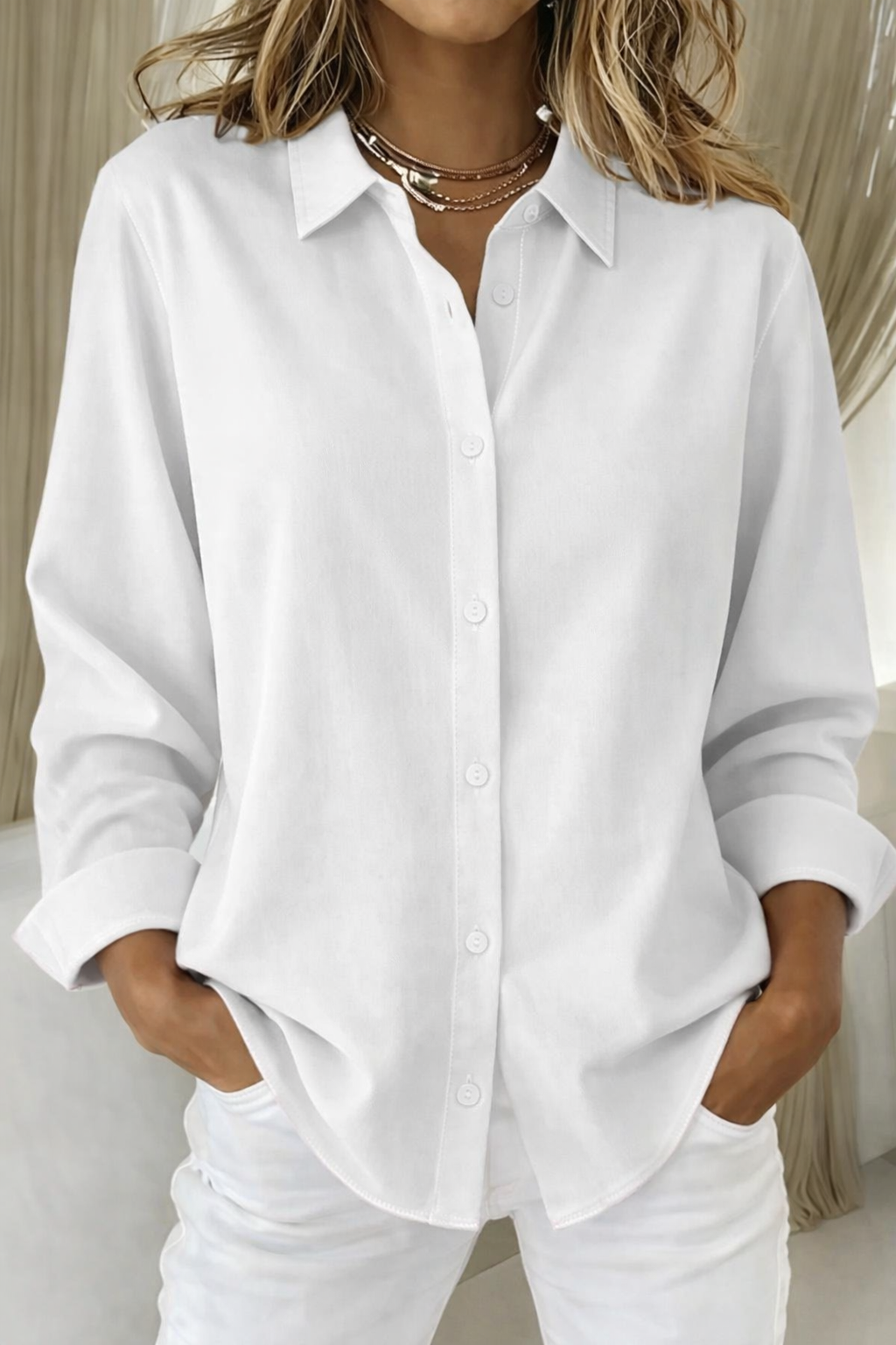 Violette | Chemise Rose Boutonnée