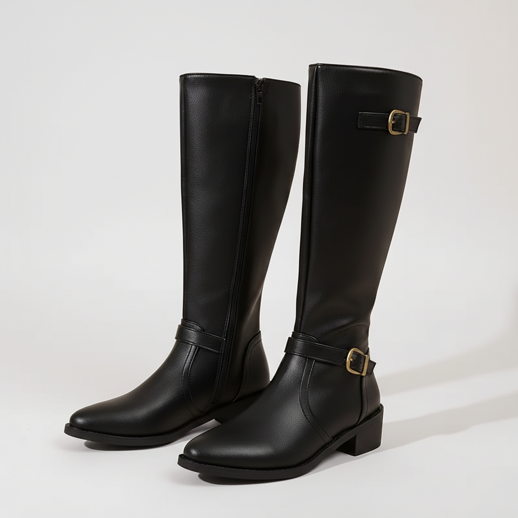 Rivaclo | Bottes d'Équitation Femme en Cuir – Tige Haute Classique