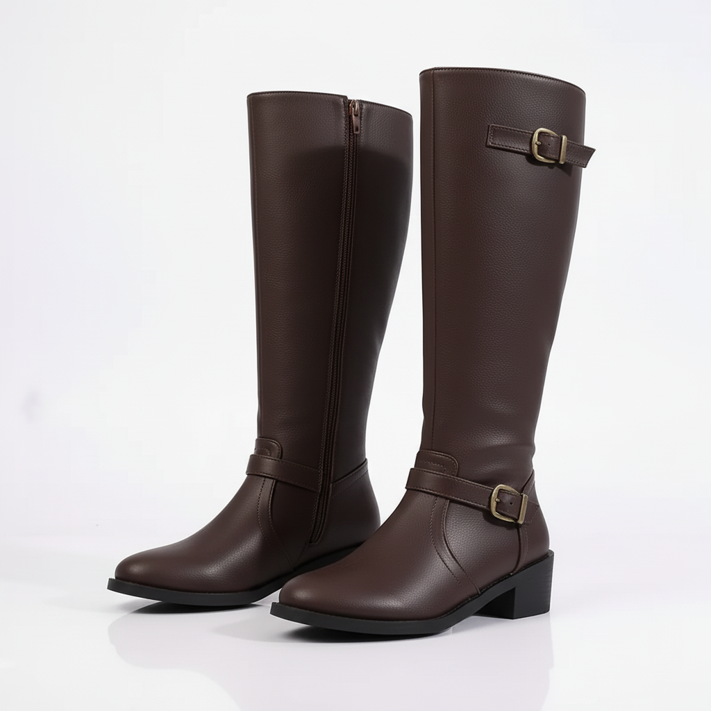 Rivaclo | Bottes d'Équitation Femme en Cuir – Tige Haute Classique