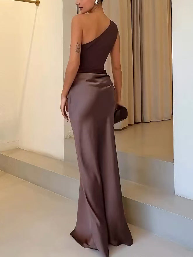 Lucie | Robe Maxi Une Épaule