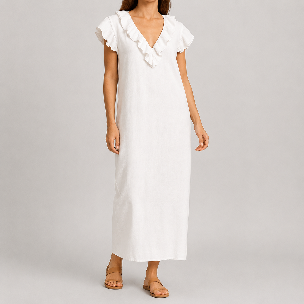 Carrina | Robe Maxi à Volants et Poches