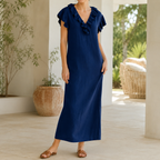 Carrina | Robe Maxi à Volants et Poches