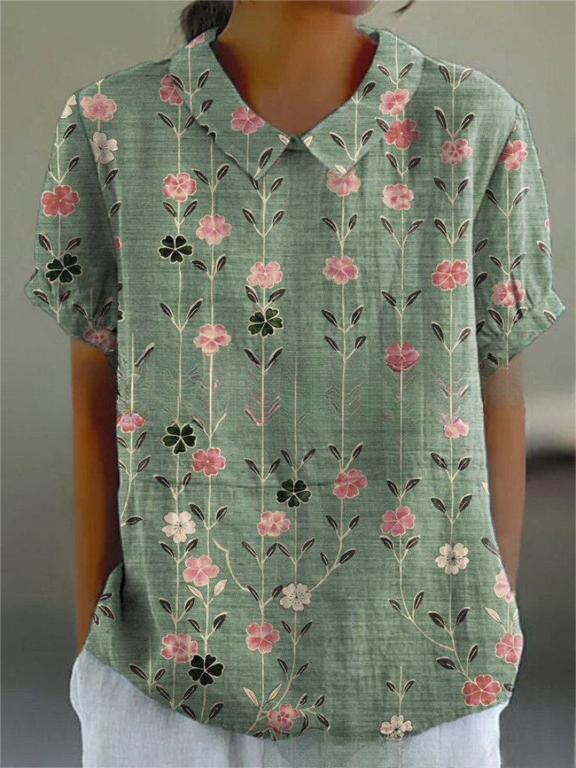 Louna | Chemise Fleurie Brodée