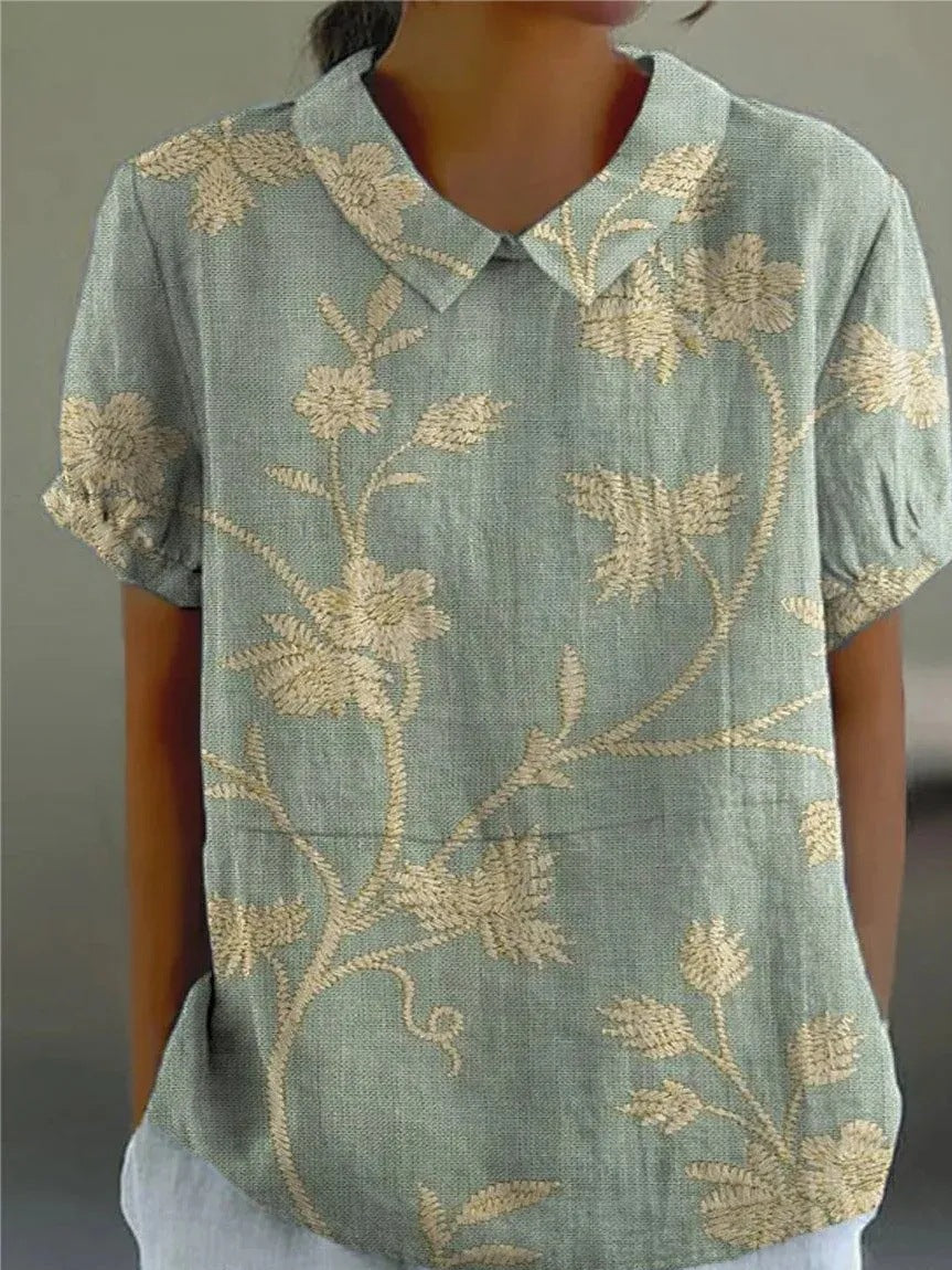Louna | Chemise Fleurie Brodée